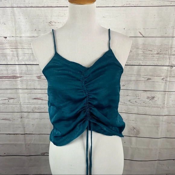 MONTEAU Los Angeles crop top camisole Sz M - Picture 1 of 7